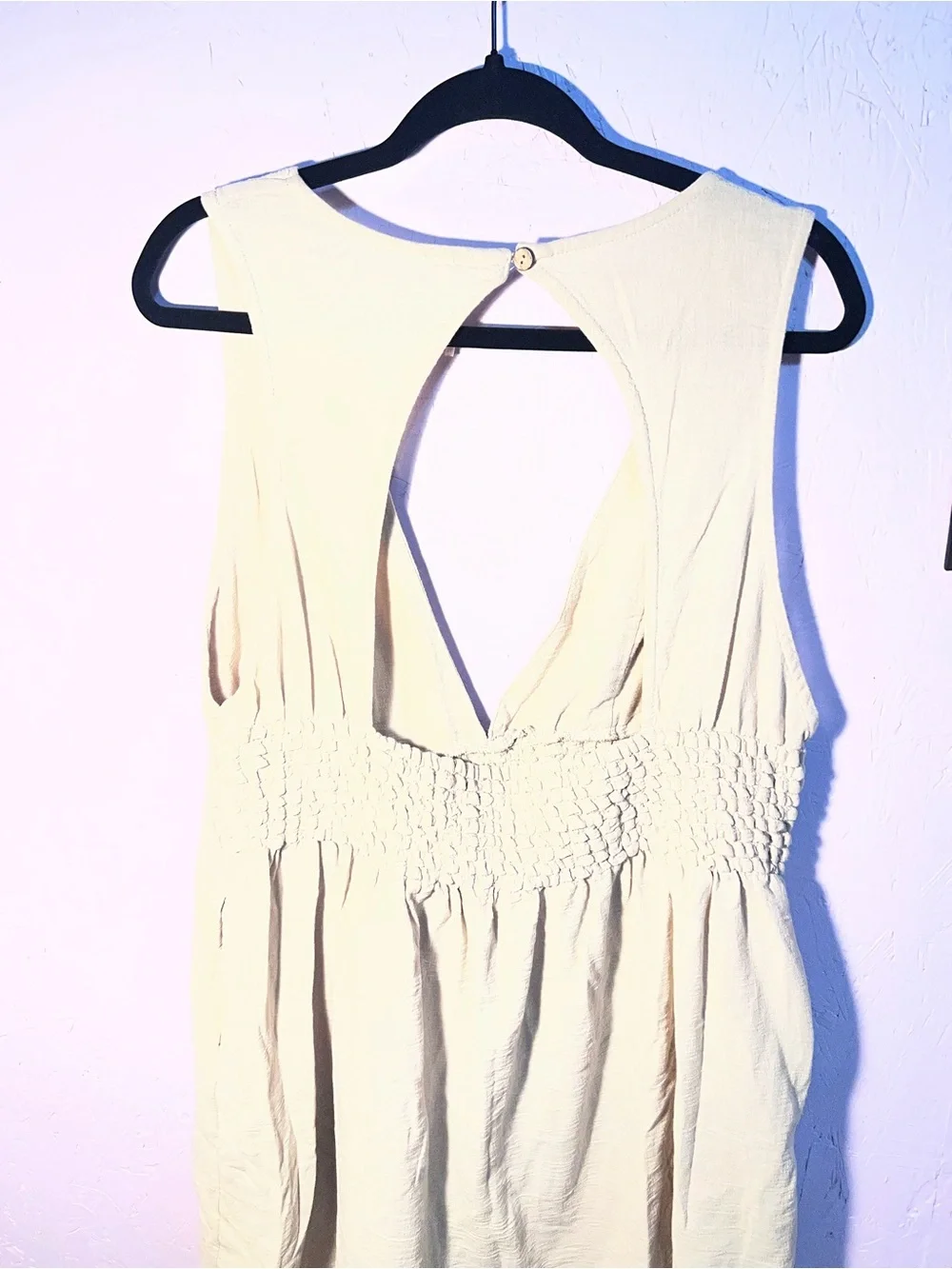 Free people smocked waist mini dress with pockets